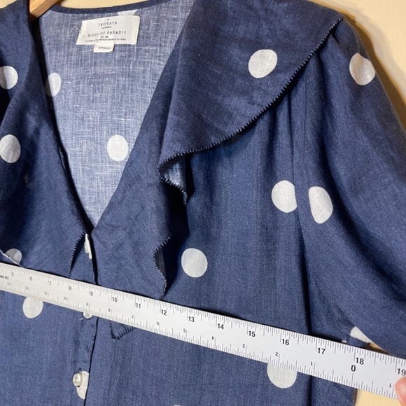 Navy Polka Dot Women's Top - Picture 8 of 9